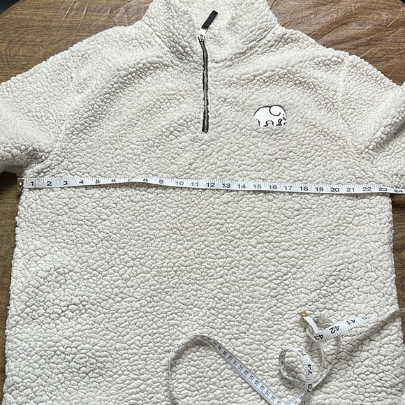 Ivory Ella Cloud Sherpa Zip Off-white Pullover Jacket Size XL - Picture 13 of 15